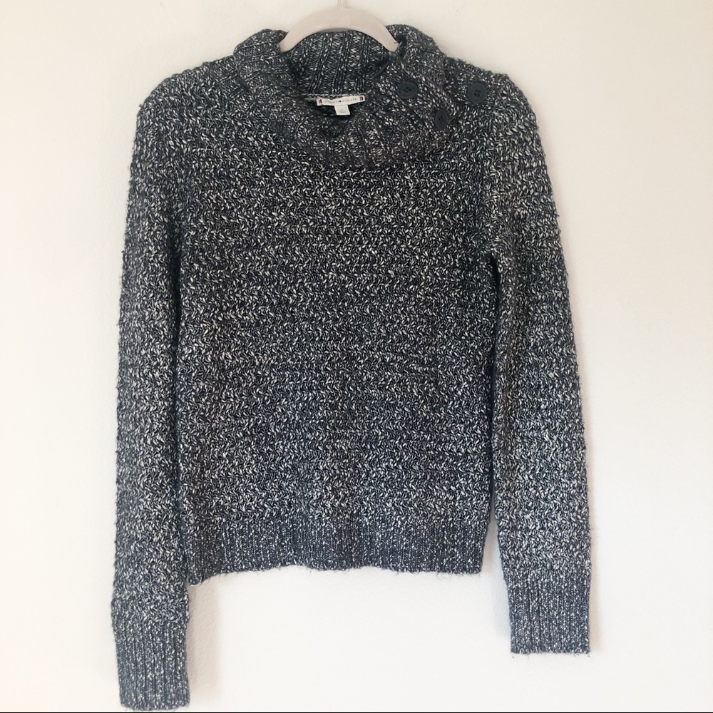 Tommy Hilfiger Marl Button Detail Sweater - Picture 3 of 11